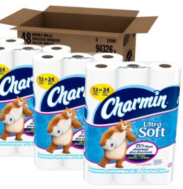 Amazon: Charmin Ultra Soft Double Roll 48-Count - Only $19.75 ...