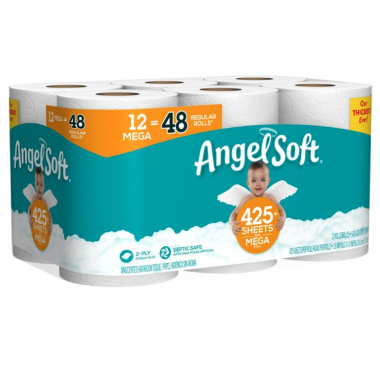 Walmart: Angel Soft Mega Roll Toilet Paper 12 Pack - Only $9.97 