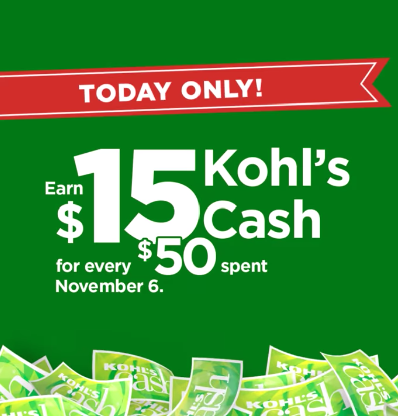 Kohl's Black Friday Deals Live NOW! 15 Kohl's Cash + 20 off (Today