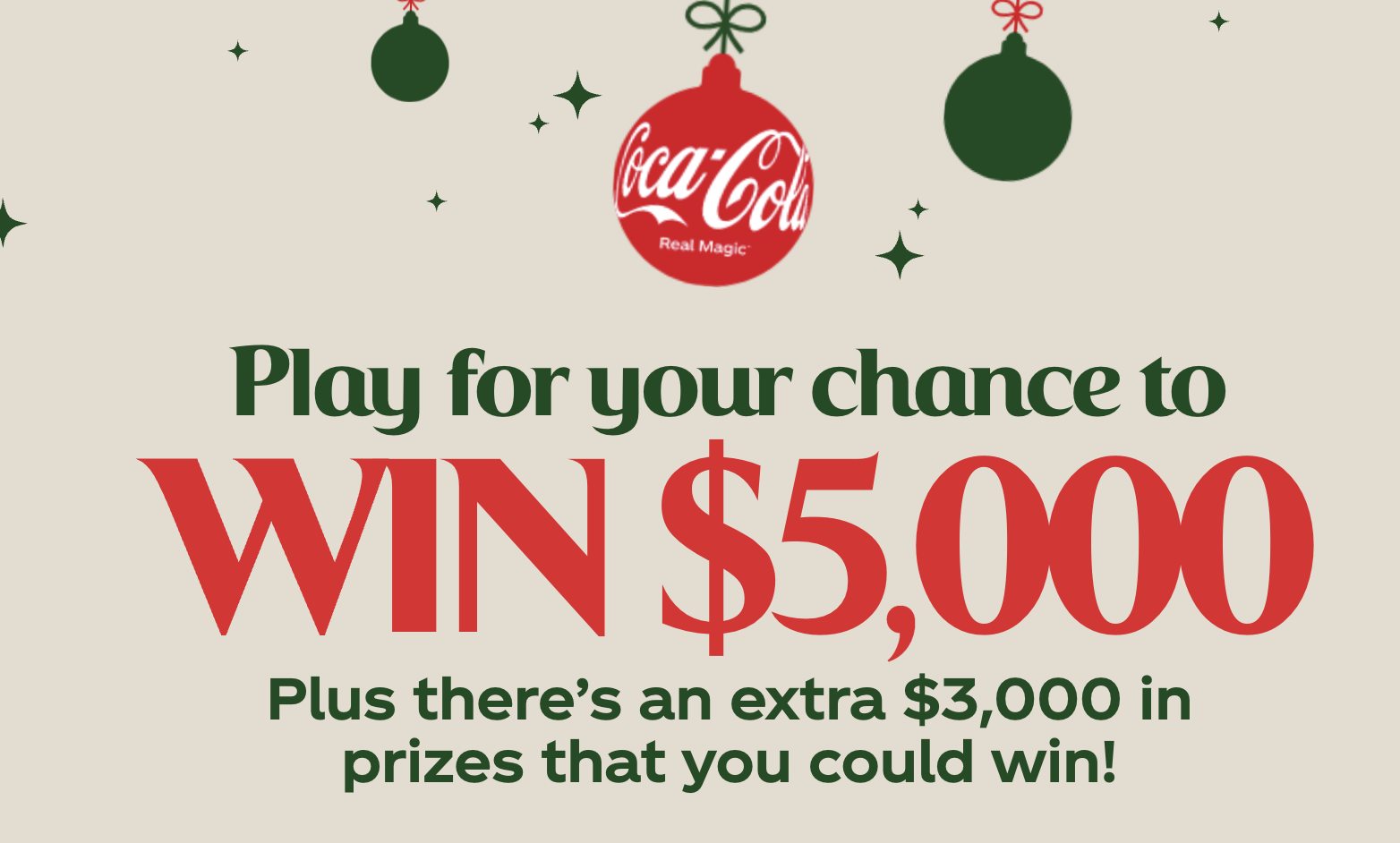 Sodexo CocaCola "Taste the Holiday Magic" Sweepstakes (5 Winners