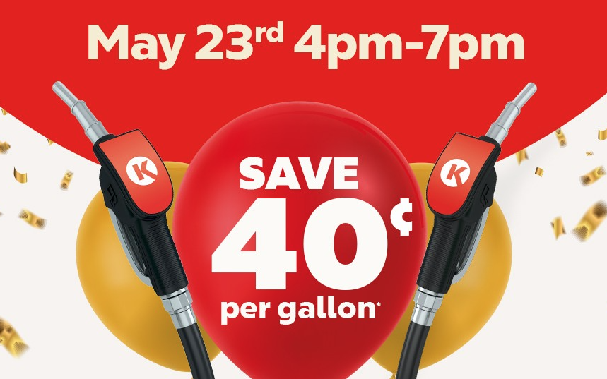 Circle K's Fuel Day Save .40 Per Gallon (May 23rd)